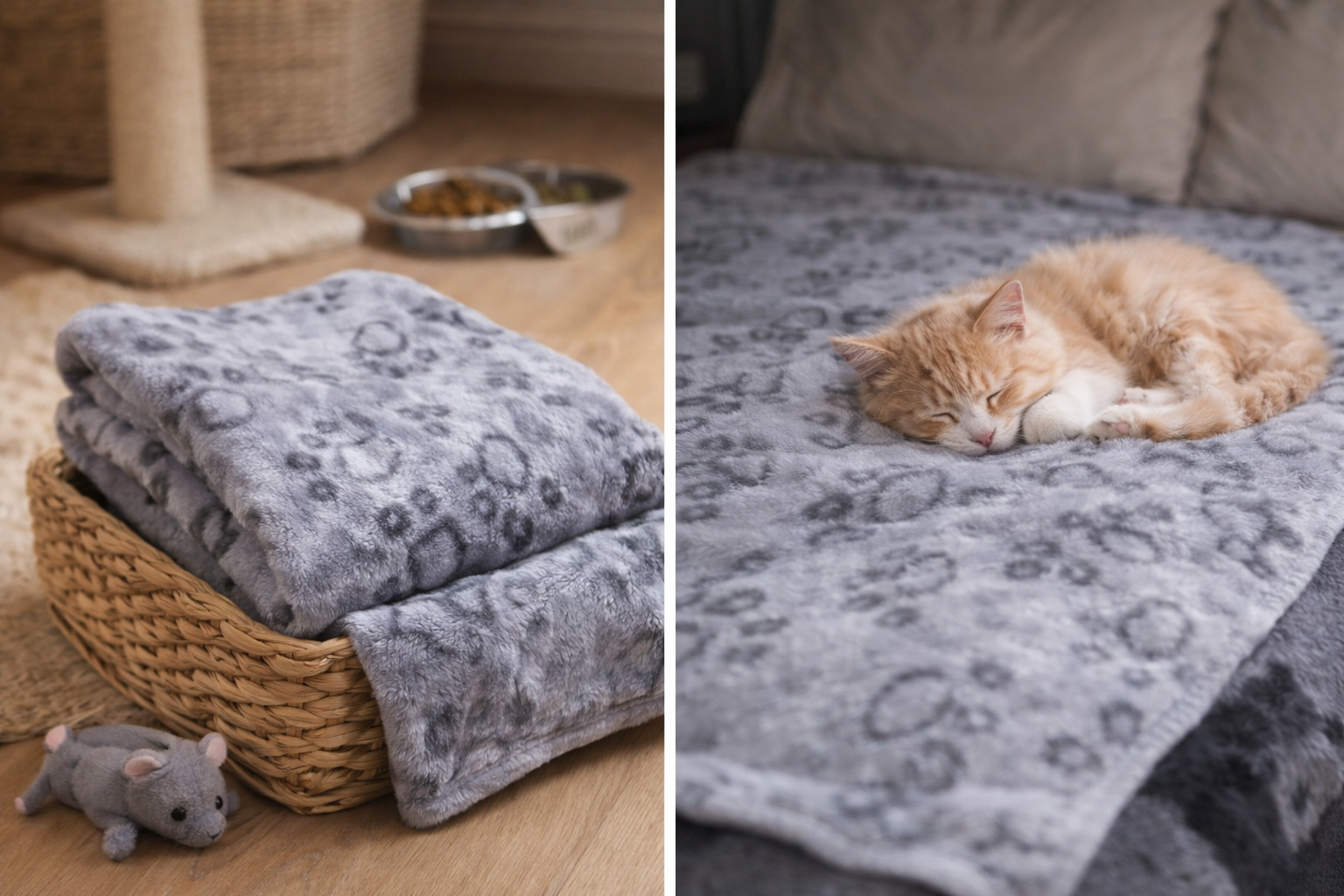 Cosy Fleece Cat Blanket (Soft & Washable)